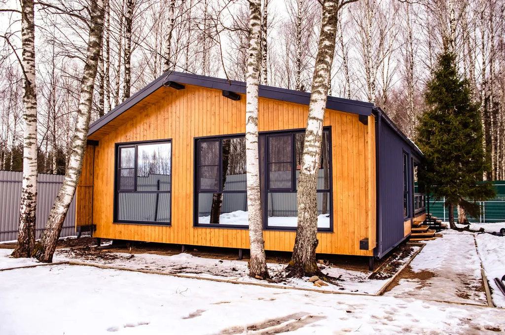 Дом В стиле лофт мини с панорамными окнами