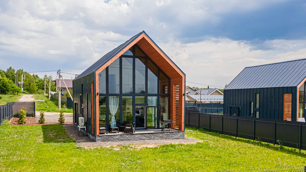 Современный барн с панорамными видами вблизи Сорачан