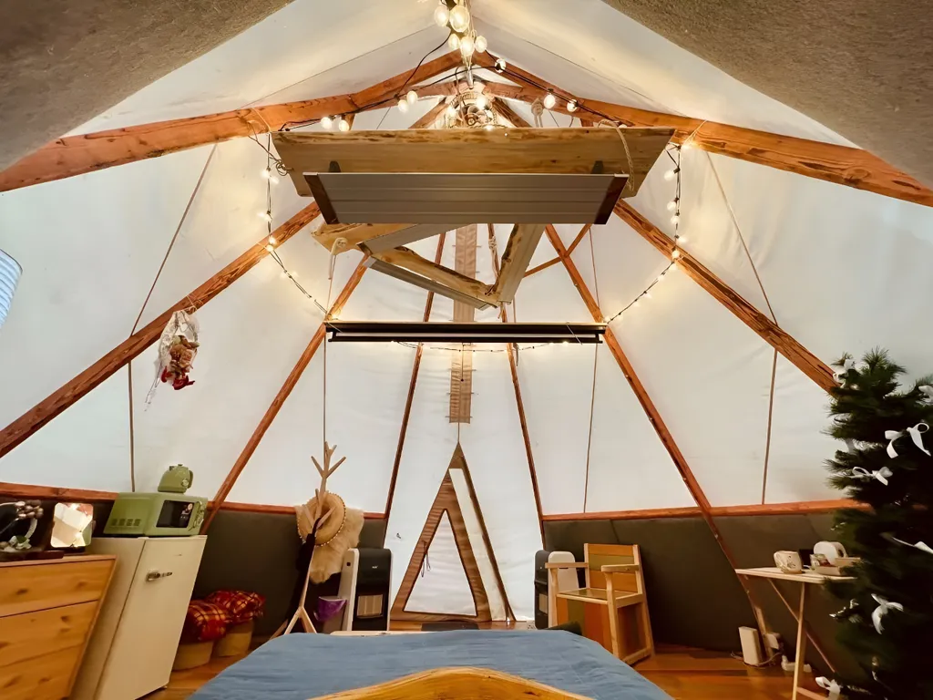 Индейский домик (типи) на Семейной мини-ферме Фазенда