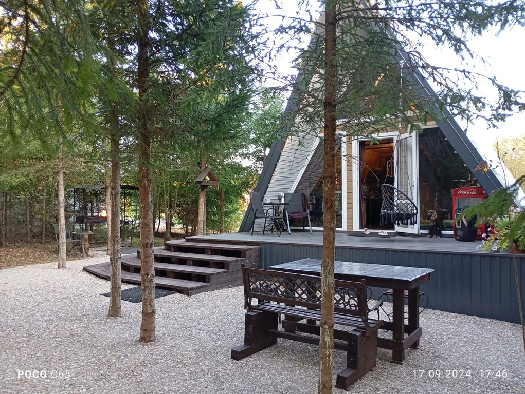 Коттедж Гостевой дом шале а-фрейм в ёлках с пятнистыми оленями и русской баней — Можайск