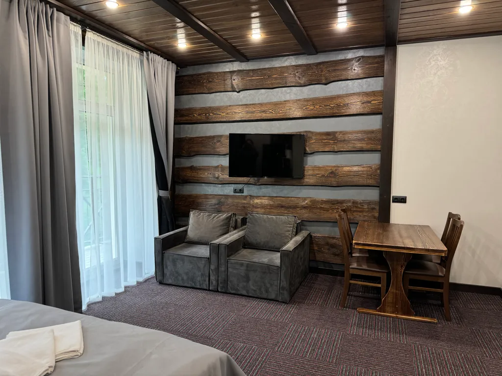 Большая студия с видом на лес