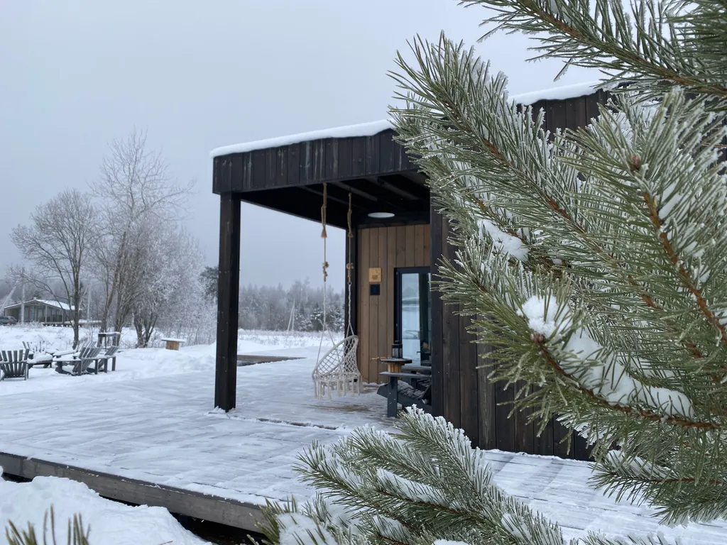 Уютный дом с панорамными окнами