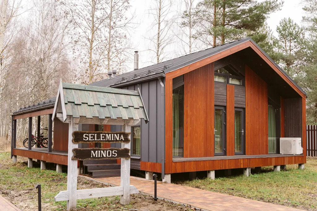 Коттедж Minos с камином