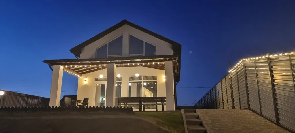 Дом Мечта на берегу на озере с собственным пляжем и сауной в доме