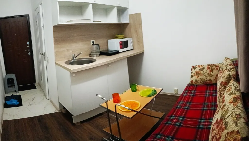 Небольшая студия с двуспальным диваном у станции МЦД4 Железнодорожная