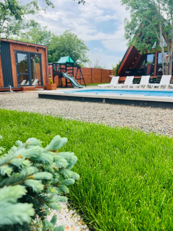 Коттедж Коттедж Уютный Афрейм с бассейном и баней — Горячий Ключ