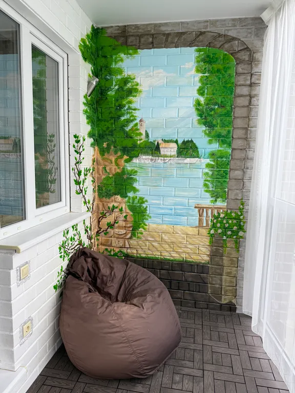 Студия + спальня с джакузи и панорамным балкон около ЛА Трактор