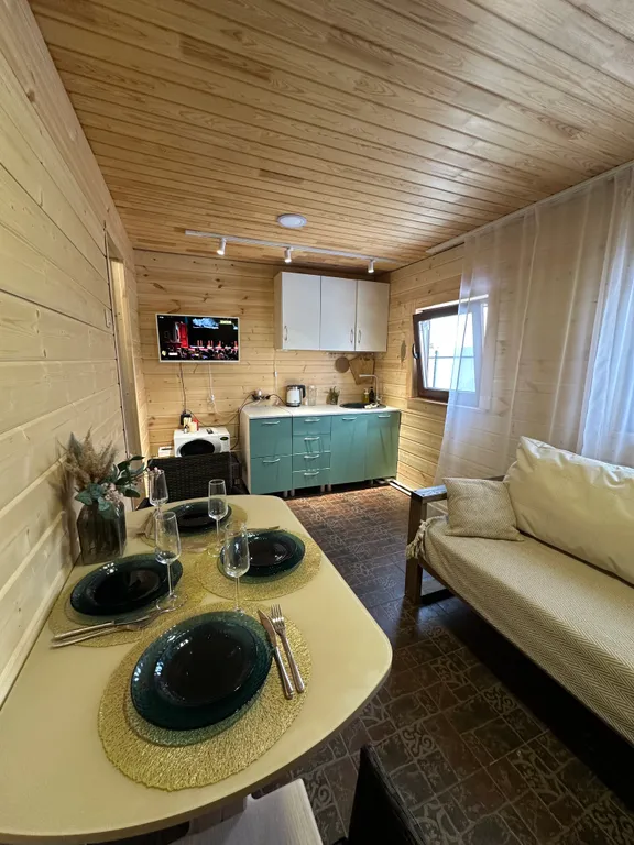 Дом-баня с бассейном и чаном