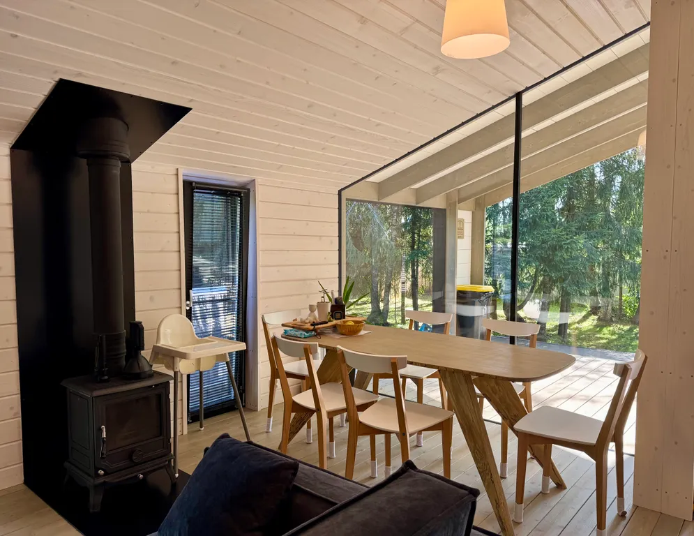 Коттедж Дом с верандой в лесу (3 спальни) — Дубна