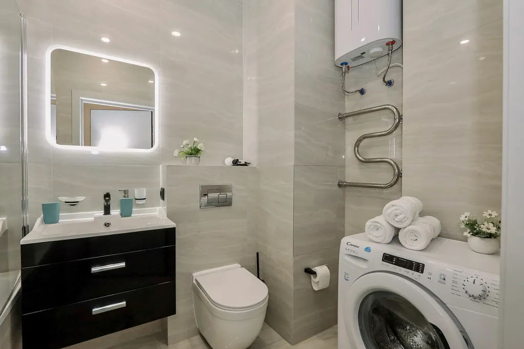 Студия c дизaйнерским интерьеpом