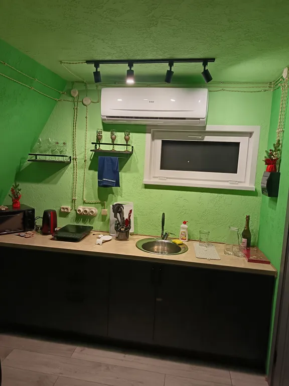 А-фрейм с видом на лес и с банным чаном