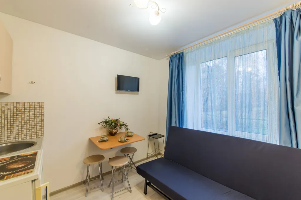 Квартира Квартира Уютная студия у метро Политехническая со всеми удобствами — Санкт-Петербург