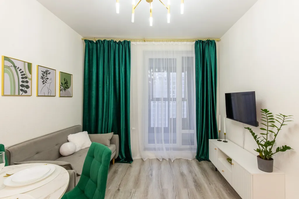 Современная красивая 1-комнатная квартира