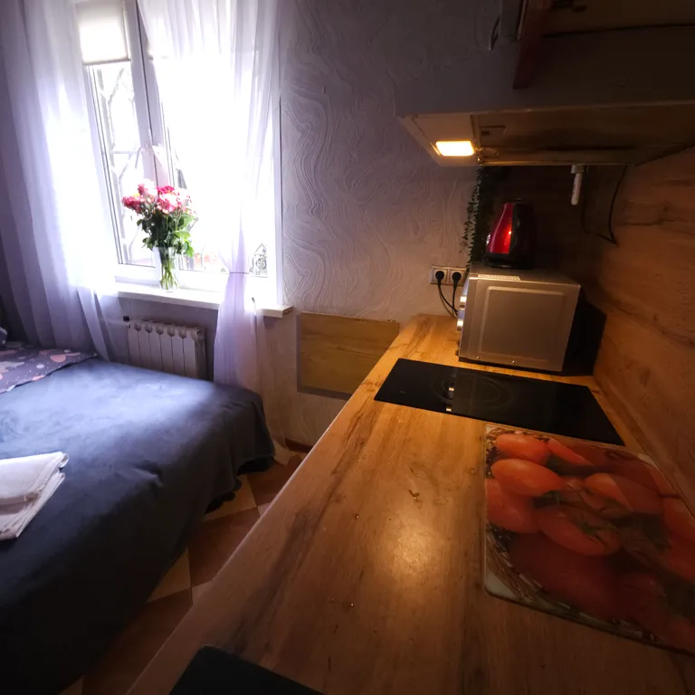 Квартира Квартира Уютная студия с ванной, 5 мин от метро Люблино, парковка бесплатно — Москва