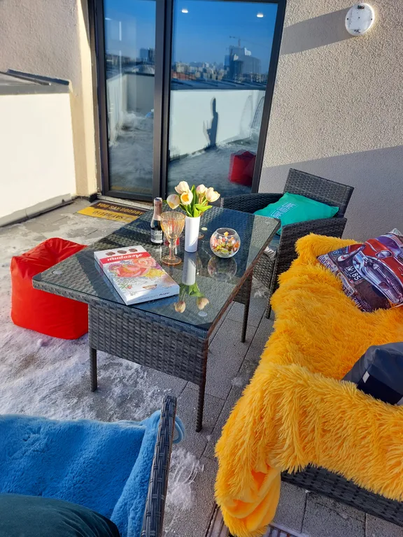 Квартира Квартира Luxe-74 своя терраса на крыше и видом на город, гриль, кокон, 3ТВ 4К — Тюмень