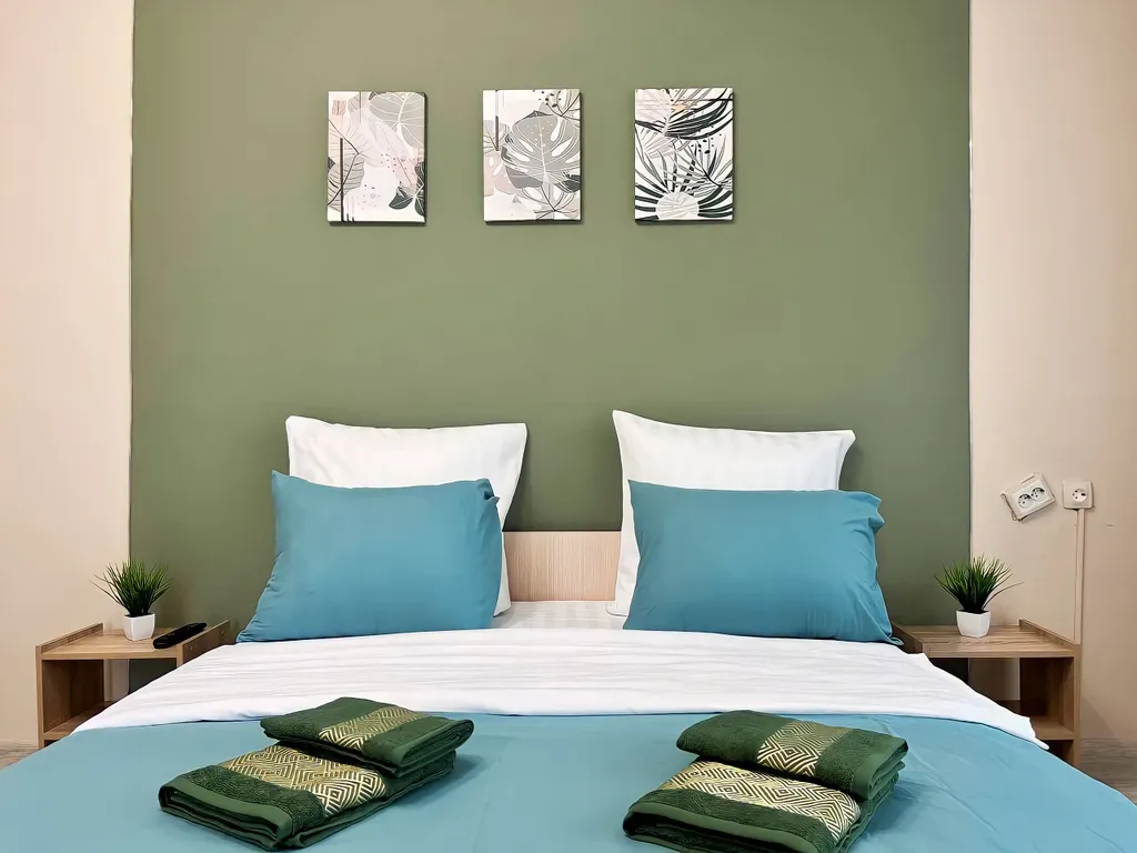 Уютная 2-комнатная квартира для 1-5 гостей, с раздельными комнатами