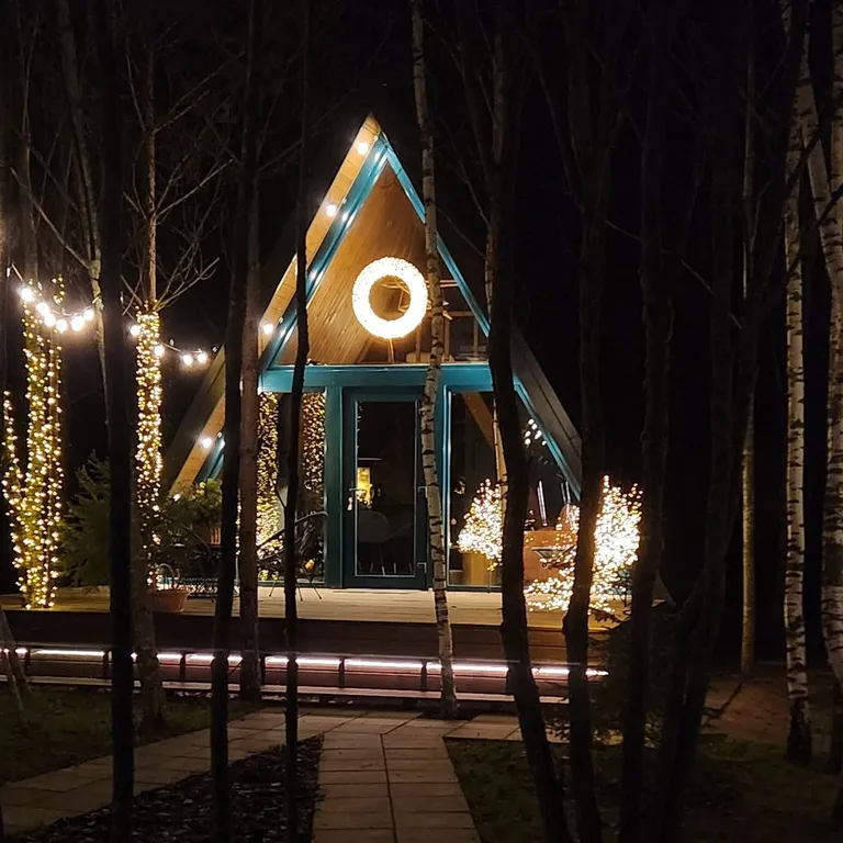 Коттедж Уютный треугольный VIP дом в 25км от Минска с горячей купелью и баней — аренда посуточно в Логойск