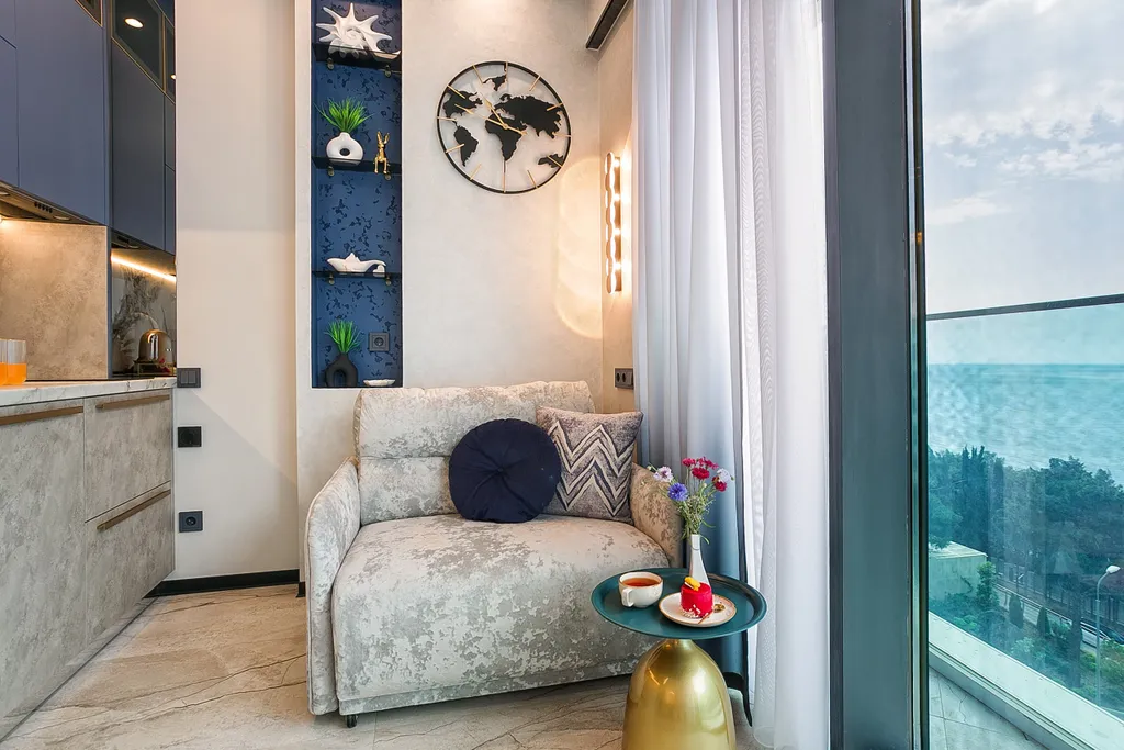 Уютная квартира Аквамарин с видом на море