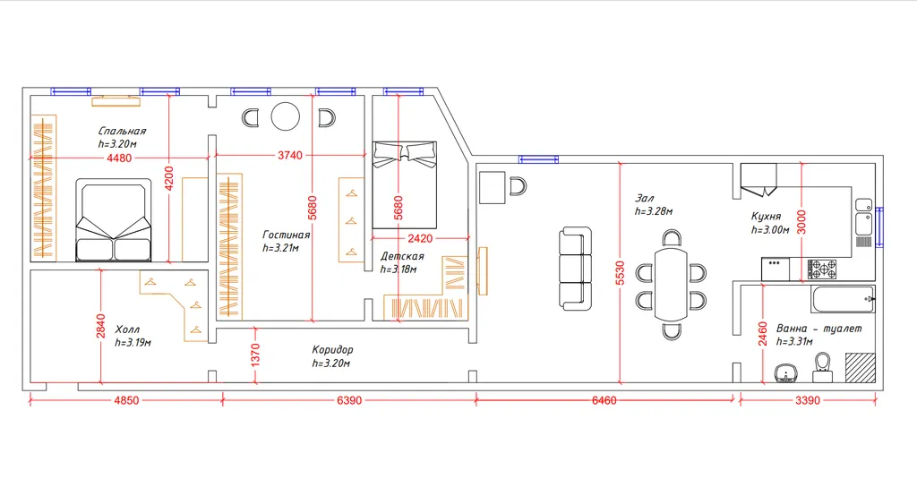 Квартира Квартира Просторная трешка в центре с бесплатной парковкой — Санкт-Петербург