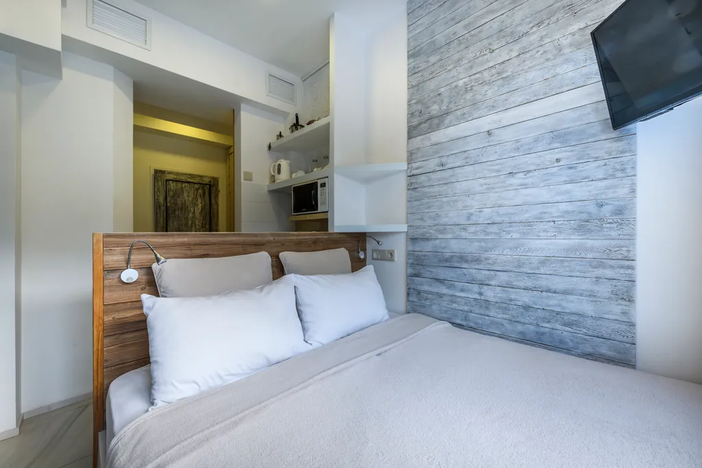 ЛАЙТ ДЖЕМ ДИЗАЙН-СТУДИЯ | 28 м²| Гипнотический вид из кровати