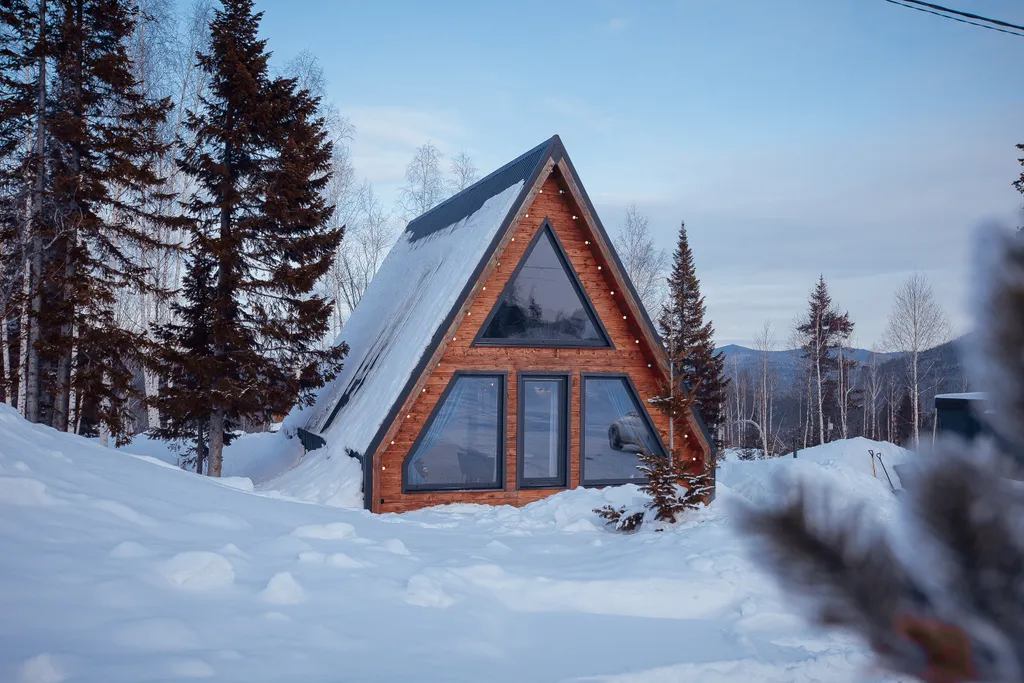 Коттедж Уютный домик в стиле Афрейм с видом на горы — аренда посуточно в Шерегеш