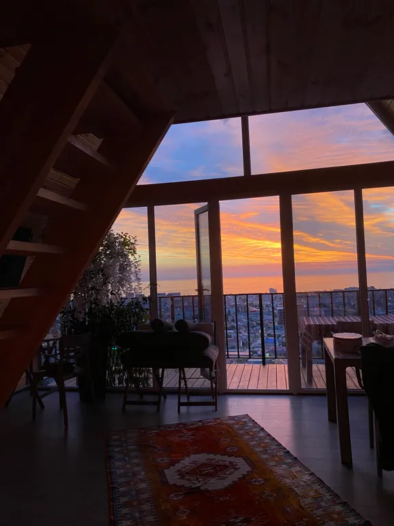 Коттедж A-frame домик с панорамным видом на город — аренда посуточно в Дербент