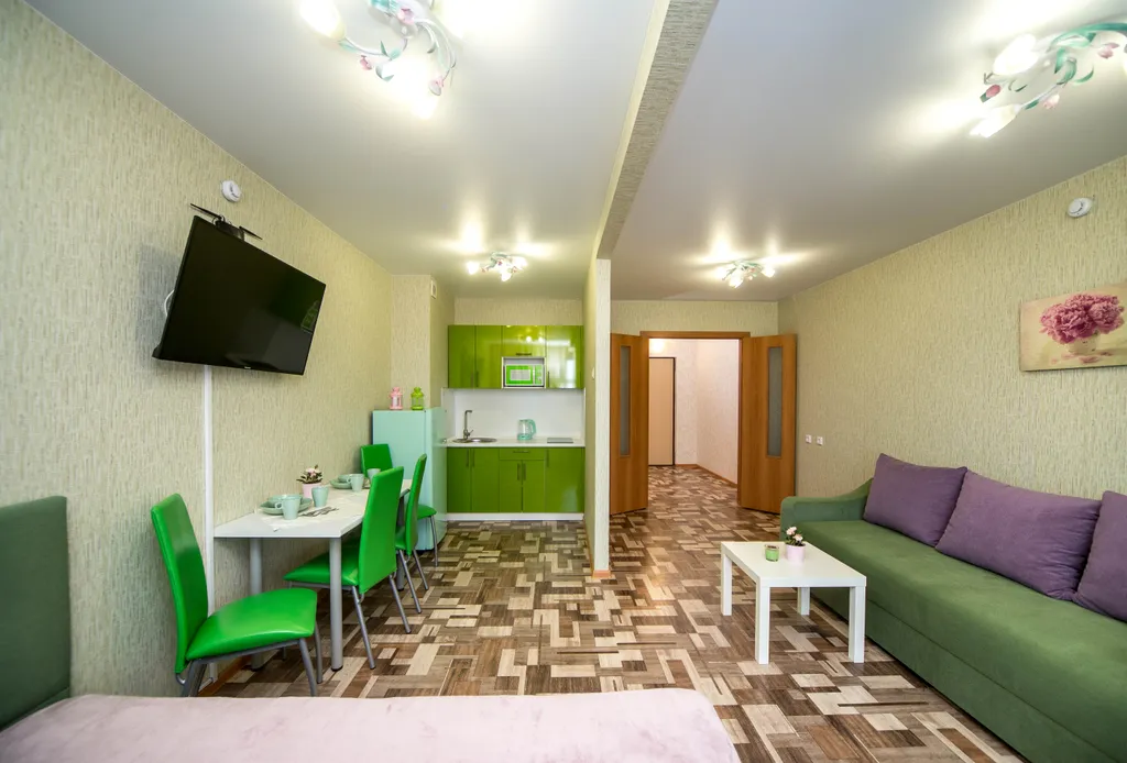 Уютная квартира на 17 этаже с видом на город