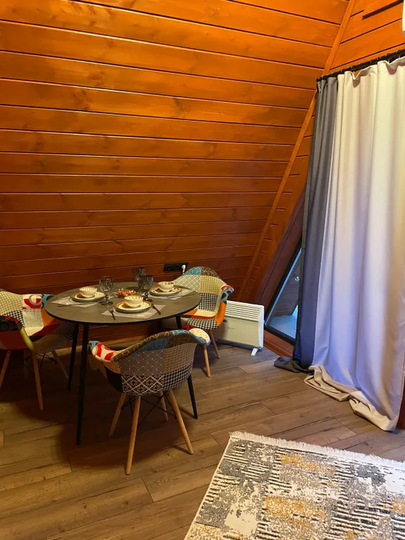 Коттедж A Frame Палисандр с панорамным видом в лес, чаном и мангальной зоной — Черленково