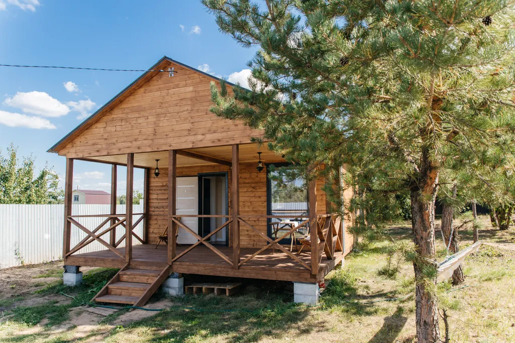 Большой дом с душой у соснового леса