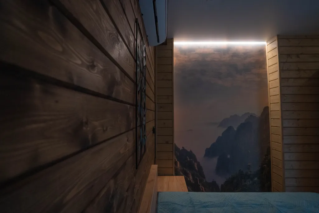 Дом в стиле лофт с камином