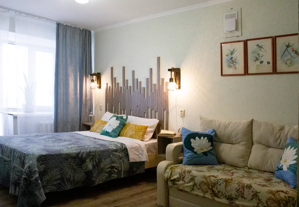 Квартира Однокомнатная с тропическими фотообоями — аренда посуточно в Благовещенск