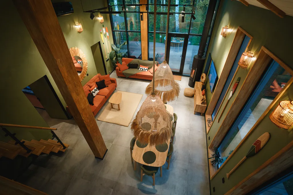 Barnhouse с камином в Krona camp