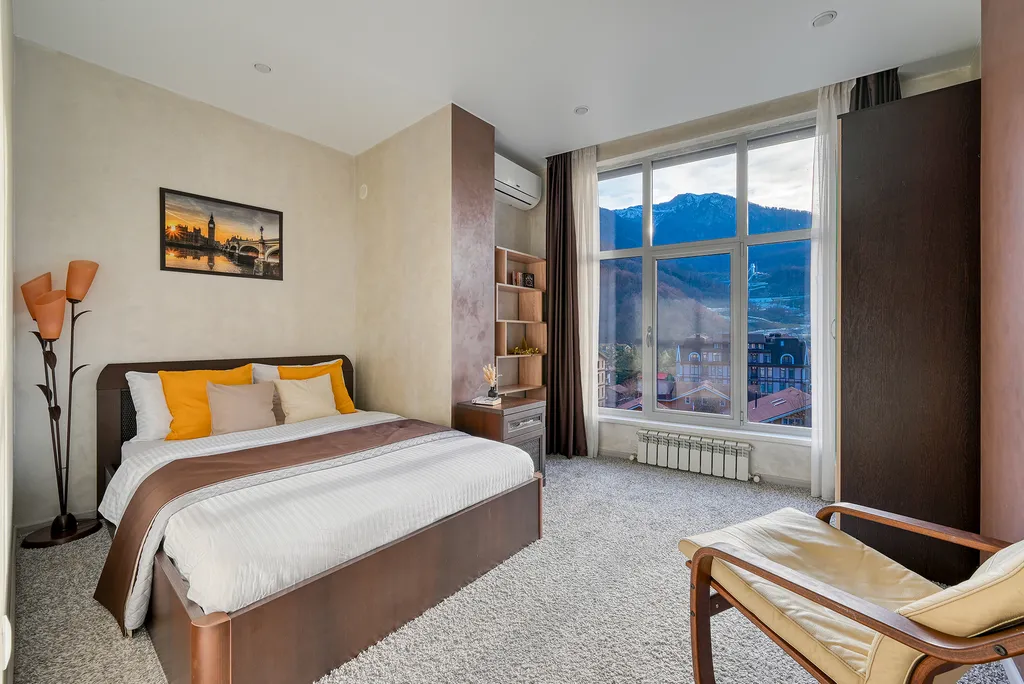 2-ком квартира с видом на горы, балкон и камином Я на Море