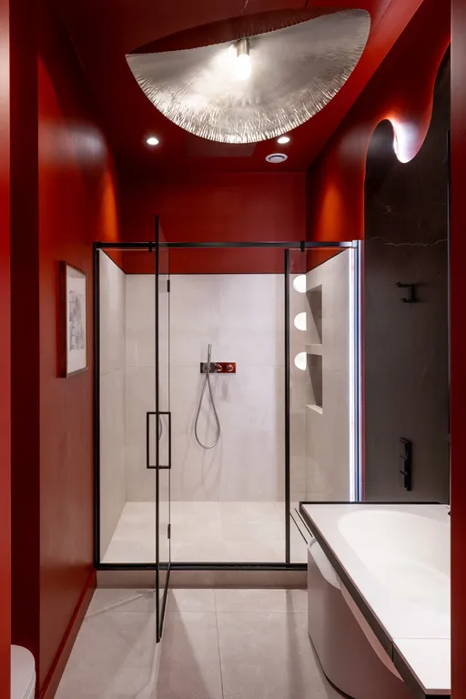 Sky city moscow ванна у окна, закатная сторона, premium дизайн