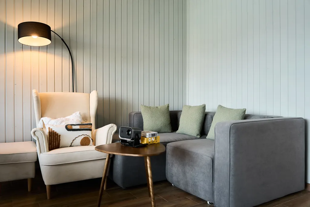 Дом у реки, с баней, чаном и зоной барбекю