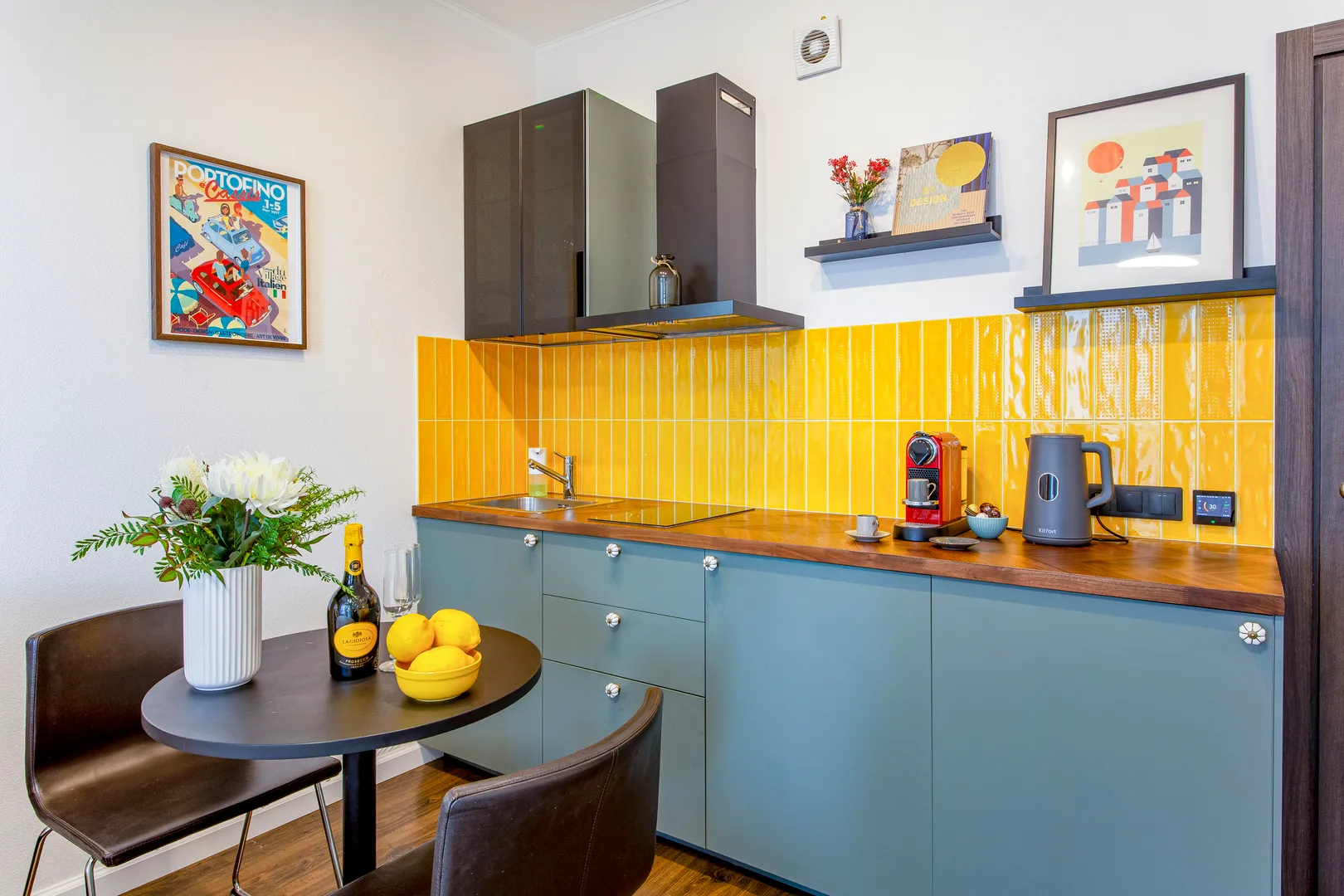 Комфортные и стильные апартаменты "Лимончелло", с приятными лимонными нотами в интерьере
