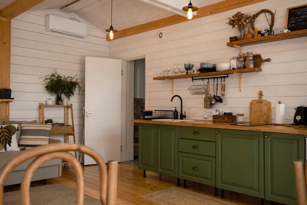 Уютный домик в лесу с горячим чаном