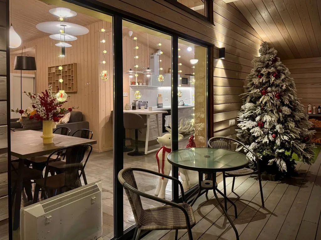 Новый домик с баней и камином