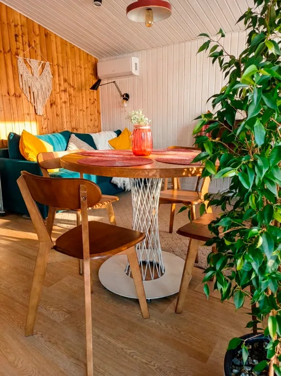 Уединённый домик с баней и горячей купелью под открытым небом