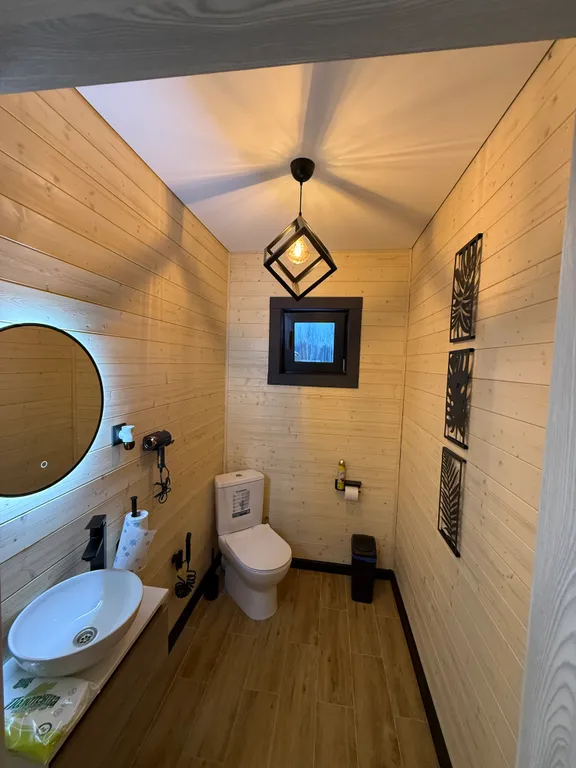 Гостевой дом с баней и чаном в лесу