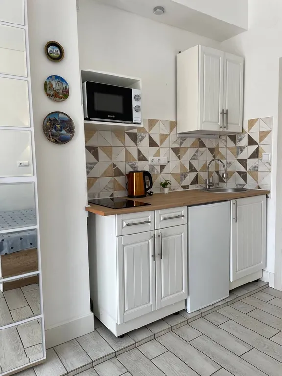 Студия с видом на горы и террасой