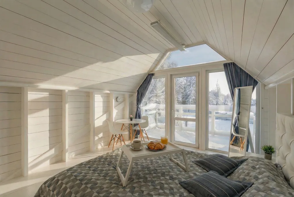 Коттедж Солнесная гора-Сяпся с сауной, 3 спальнями и видом на озеро