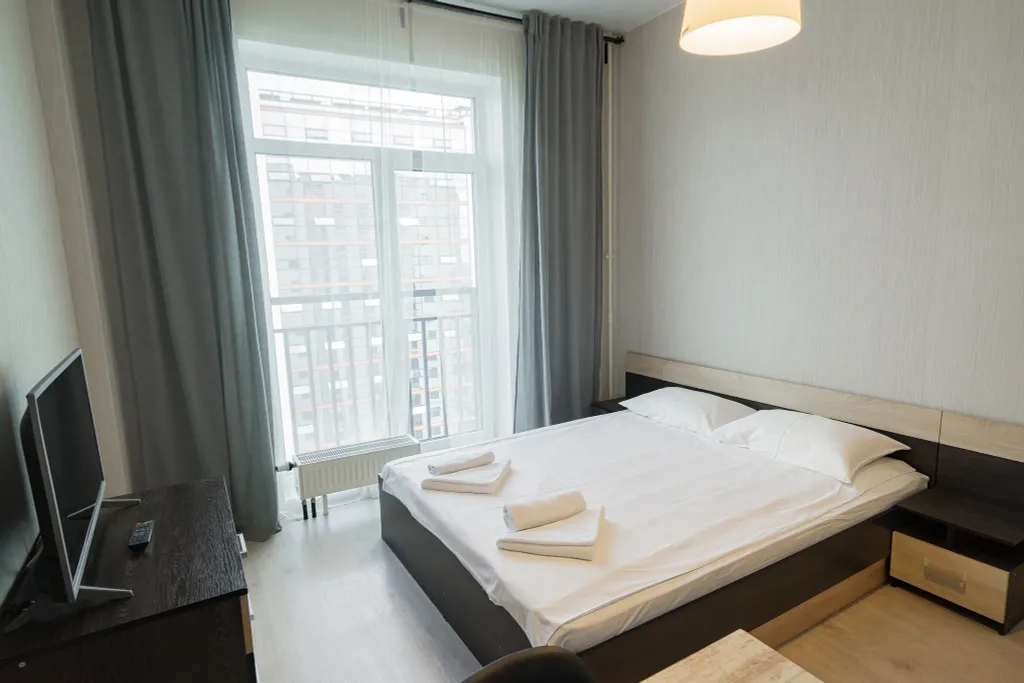 Квартира Квартира Студия в апарт-комплексе "Салют" на Звездной — Санкт-Петербург