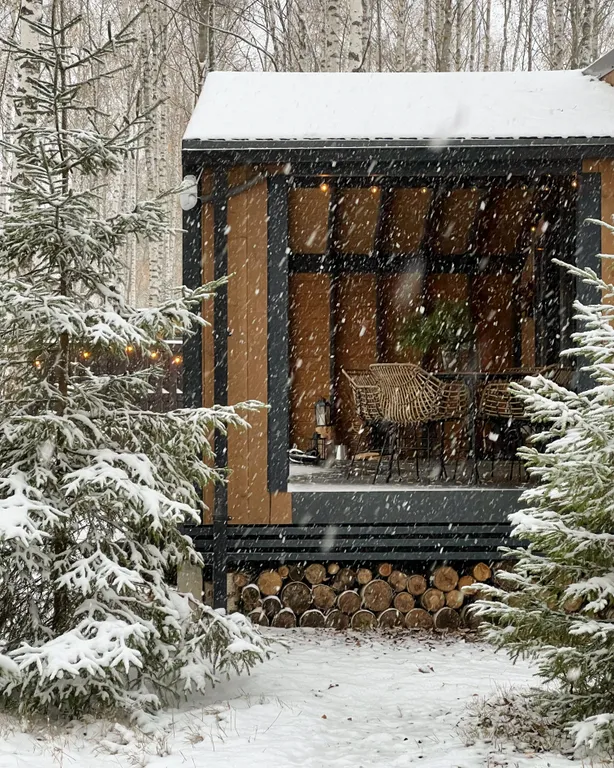 Скандинавский дом на лесном участке