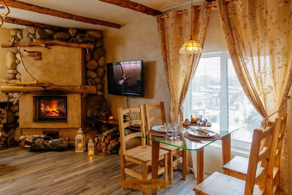 Домик 2  для семьи с камином