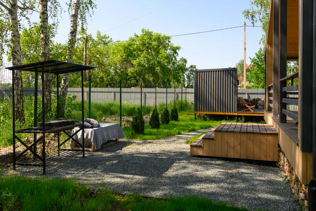 Дом с камином и баней у озера