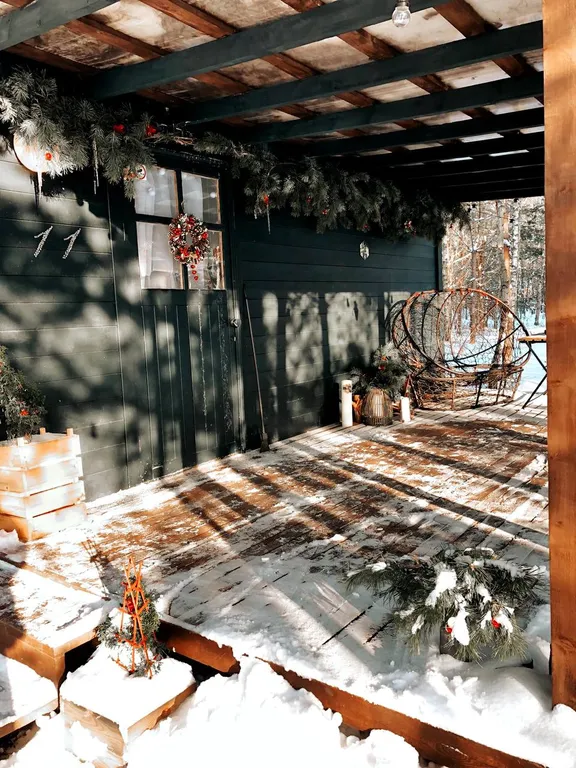 Уютный и теплый мини домик ТиниДача Можжевельник в лесу