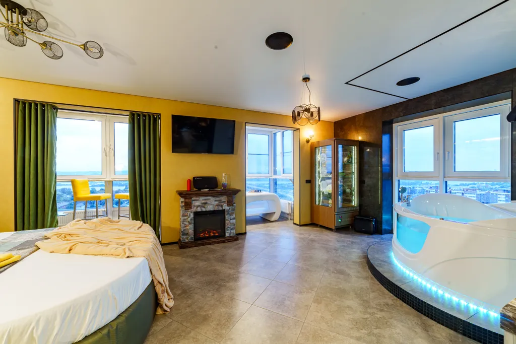 Квартира с джакузи для романтических вечеров