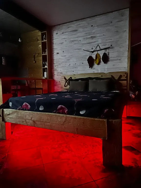 Студия с панорамными окнами и видом на горы