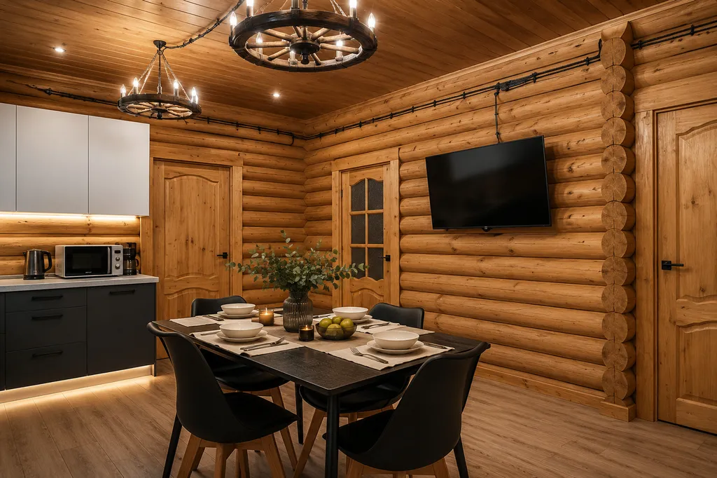 Коттедж 88m2 — чан, финская сауна, Wi-Fi